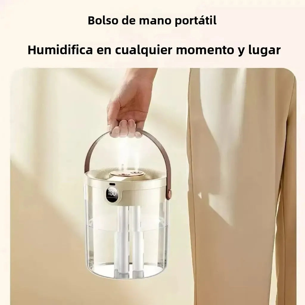 Humidificador de triple pulverización, silencioso, gran volumen de niebla, gran capacidad para dormitorio, sala de estar, oficina, hogar, seguro para mujeres embarazadas y bebés