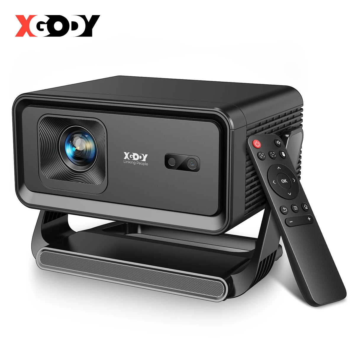 Proyector XGODY Gimbal A1 con Autoenfoque, Android 14, 8K/4K, Tiro Corto, 360ANSI, 720P Nativo, 1+16GB, Wifi6, BT5.4, 8G, Allwinner H726, Portátil para Exteriores
