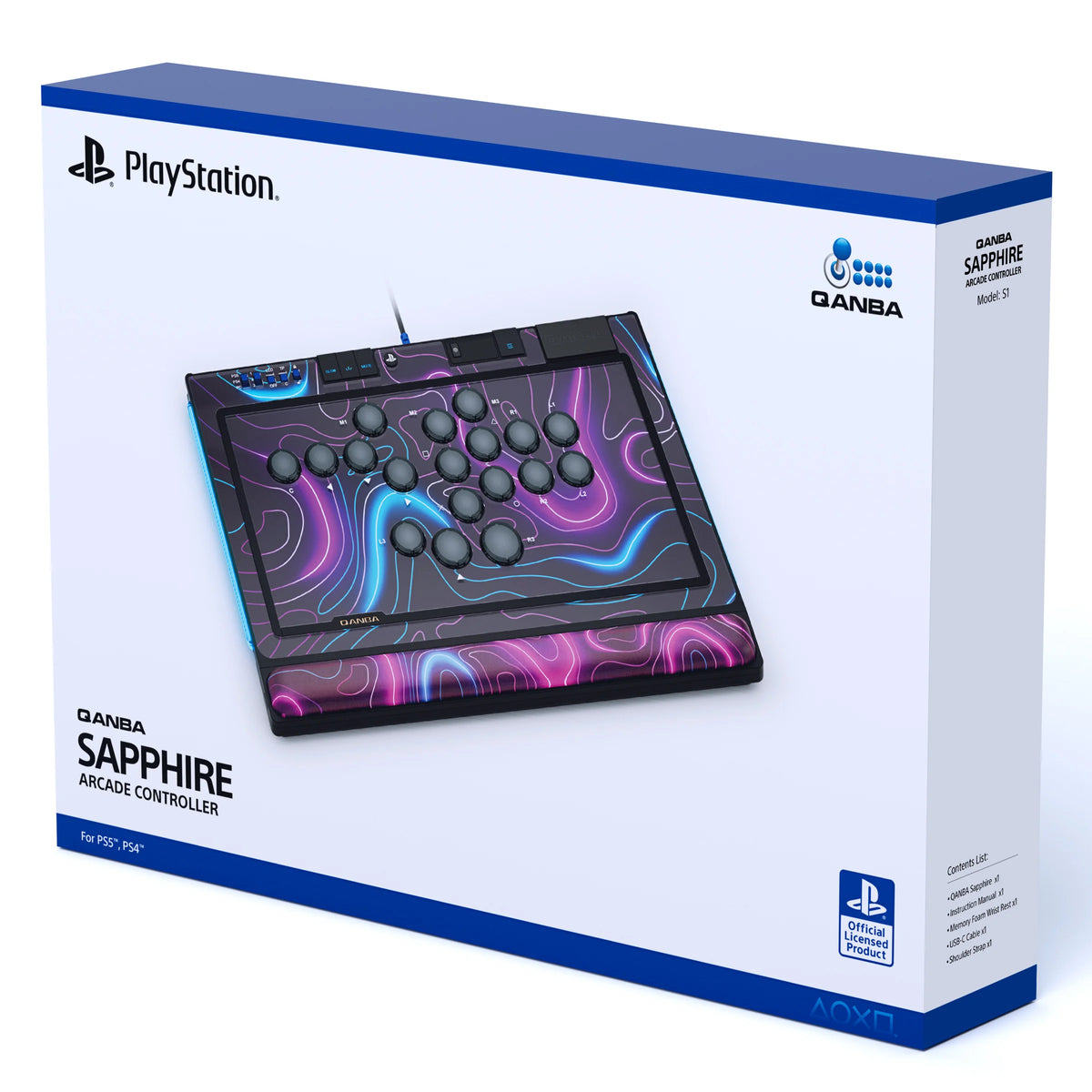 QANBA SAPPHIRE S1 Leverless Arcade Controller  CAPCOM  Street Fighter Juri Fightstick  For PC/ PS4 / PS5/Steam