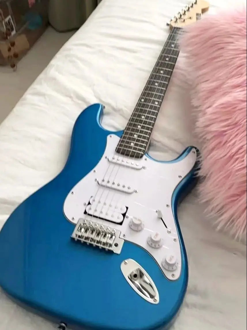 Guitarra Eléctrica de 6 Cuerdas con Pastillas SSS SSH 1V2T5W, 22 Trastes, Modelo ST para Principiantes