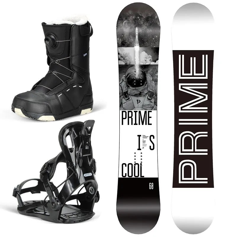 Snowboard negro ajustable Snowboard de aluminio y paquete Paquete de snowboard para hombre