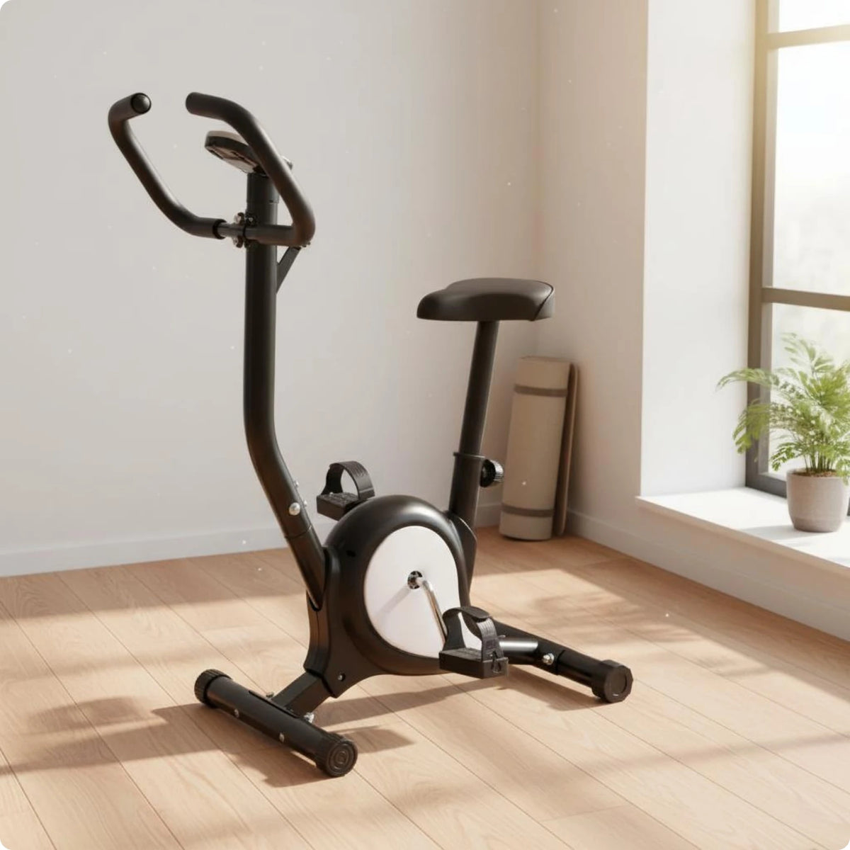 Bicicleta Estática para Niños, Tamaño Compacto, Bicicleta de Ejercicio para Niños, Equipo de Gimnasio en Casa, Asiento Ajustable, Pedales Antideslizantes