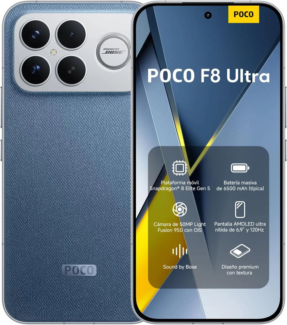 Poco F8 Ultra Super Smartfon 6.85-Inch Amoled 120Hz Snapdragon8 Elite Gen5 50W Wireless Charging