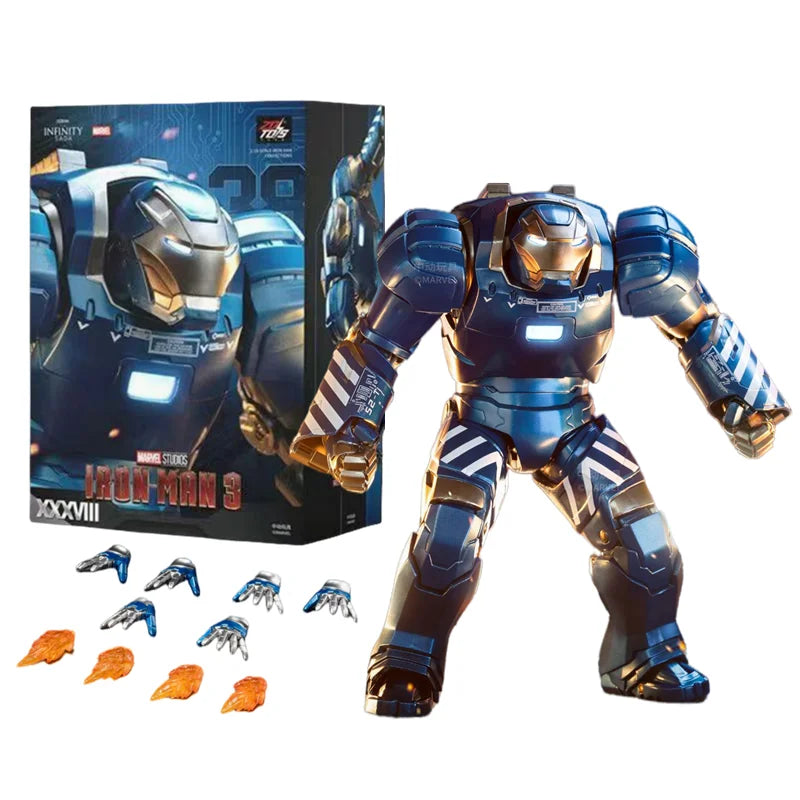 ZD Toys Iron Man figura de acción Mark 35 pargo rojo Iron Man MK 24 MK 22 MK 47 Tony Stark Ironman figura acción coleccionar juguete para regalo