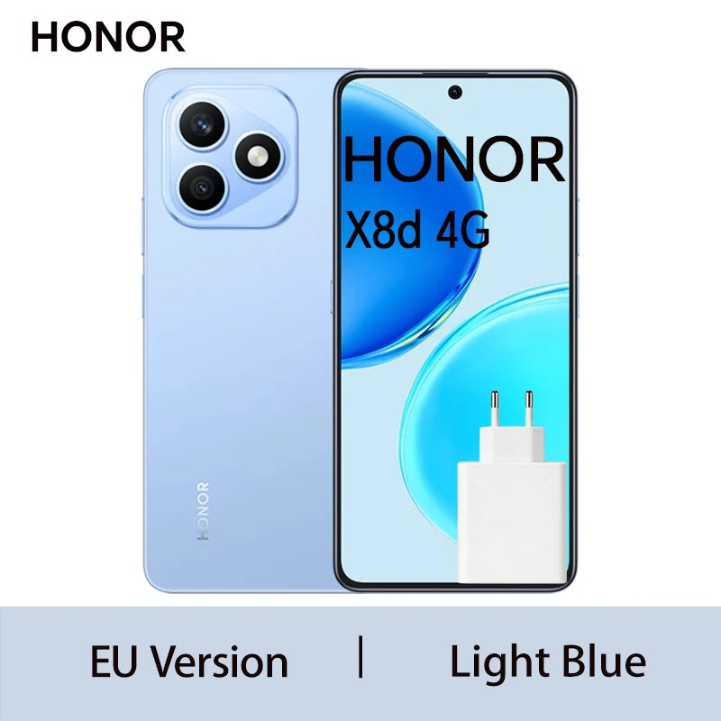 Smartphone HONOR X8d Snapdragon 6s 4G Gen 2, pantalla AMOLED de 6,77", batería de 7000 mAh, carga superrápida de 45 W, cámara principal de alta definición de 108 MP, versión europea con IP65