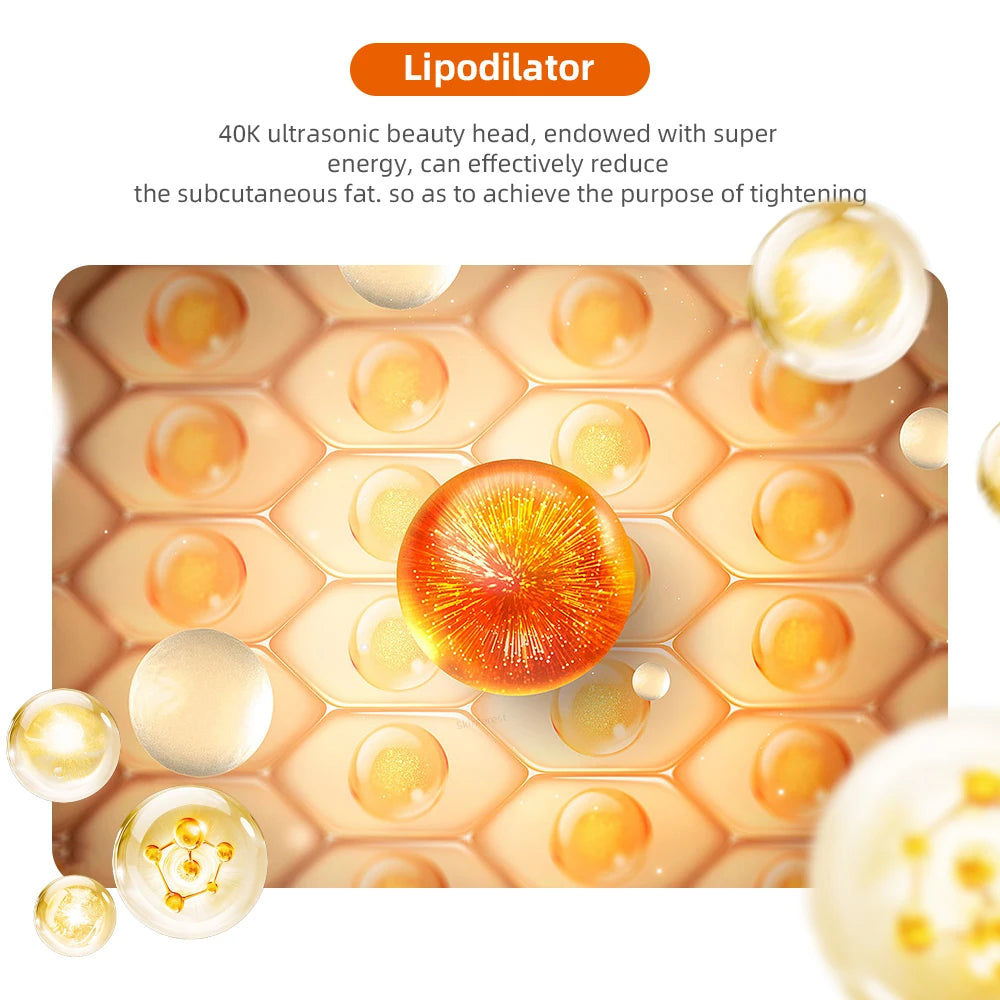 Máquina de Cavitación y Masaje Adelgazante Moonic 4 en 1 40K, Equipo Multifuncional para Reafirmar y Levantar el Rostro y el Cuerpo, Herramienta para el Cuidado de la Piel para Uso en Spa