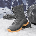 Botas de Nieve para Hombre, Impermeables, Aisladas, para Senderismo, con Cuello de Punto Cálido, Suela de Goma Antideslizante, C