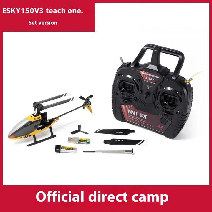 ESKY 150V3 Helicóptero RC para principiantes: vuelo estable, giroscopio de 6 ejes, retención de altitud, diseño sin alerón
