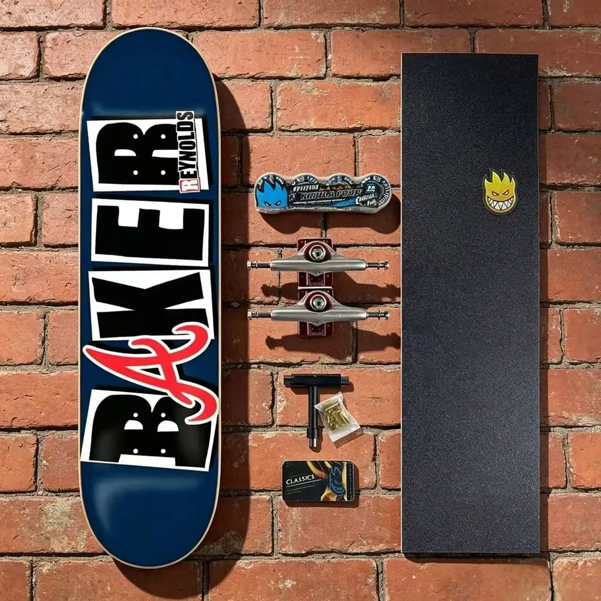Patineta BAKER DEATH WISH de Alta Calidad, Completa, 100% Madera de Arce Canadiense, 7 Capas de Resina Epoxi Prensada en Frío, Tamaños 7.75, 8.0, 8.25, 8.5 Pulgadas