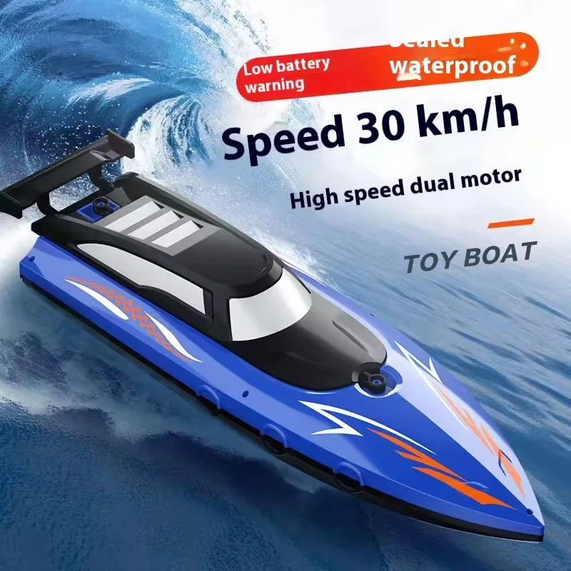 RC Battery Boat Ship 2.4Ghz High-Speed Remote Control Racing Ship Water Speed Boat Child Model Kids Boys Outdoor Pool Toys Gifts
