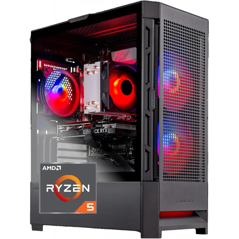 Computadora de Escritorio Gaming Blaze4 Mini, Ryzen 5 5600 3.5 Ghz (4.4GHz), RTX 4060 8GB, 1TB NVMe SSD, 16GB DDR4 RAM 3200, 650