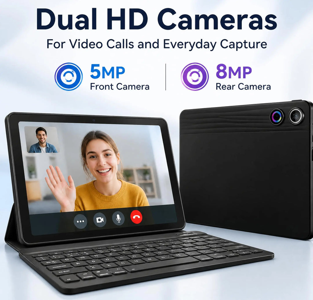 URAO KB10L Tableta de 10.1 pulgada, Android 16, pantalla HD, 24 GB de RAM, 64 GB de ROM, A333, tableta PC de cinco núcleos, compatible con Widevine L1 y Netflix HD, batería de 6000 mAh, pantalla dividida, desbloqueo f