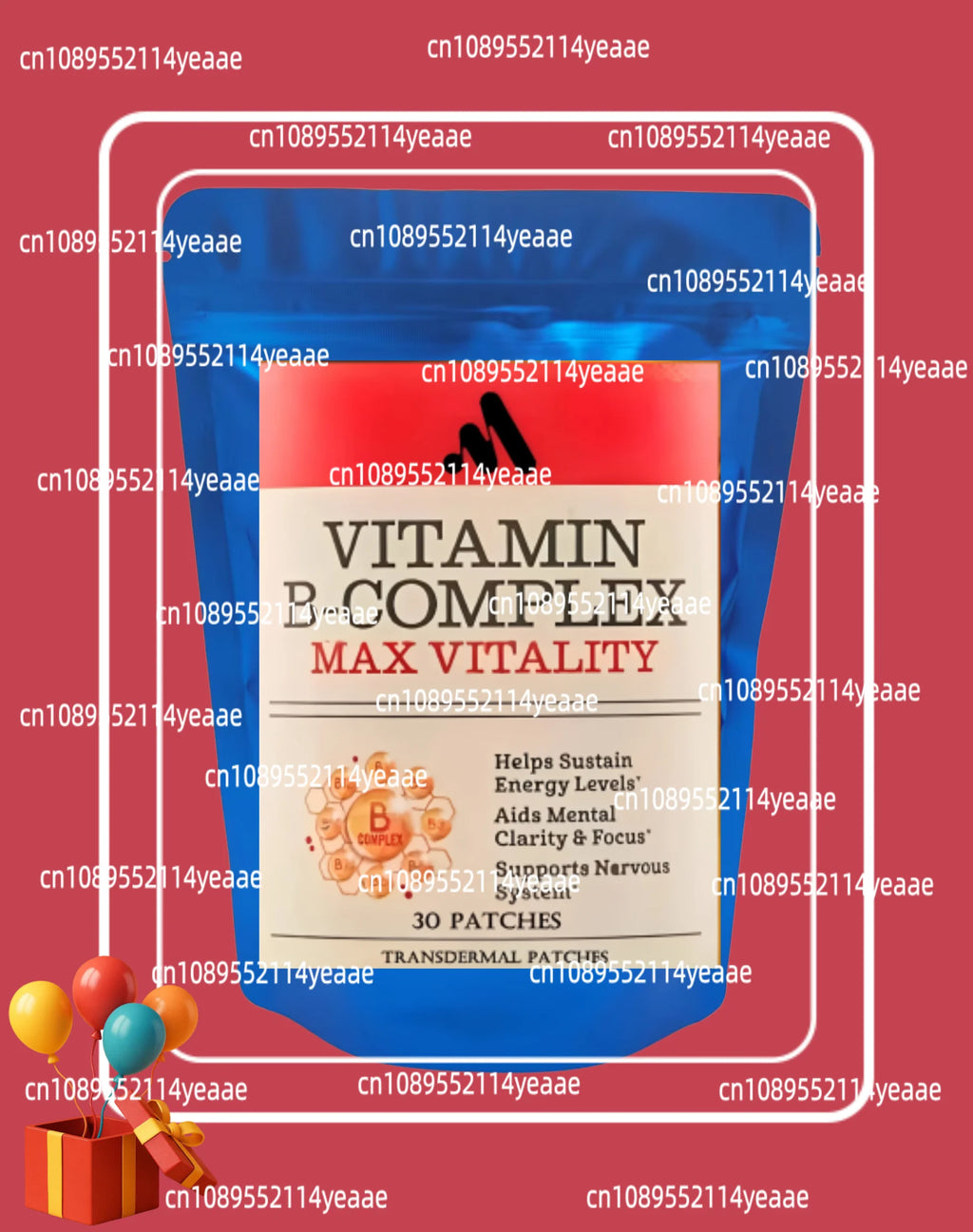 Parches Transdérmicos de Complejo Vitamínico B, B1, B2, B3, B5, B6, B12, D-biotina y Ácido Fólico, Apoyan la Energía Celular y la Claridad Mental
