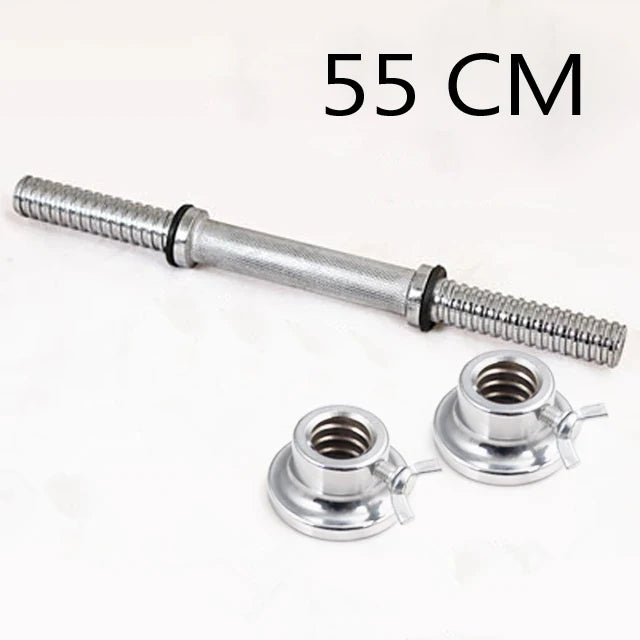 Mancuernas de 30/34/40/45/50cm de longitud para gimnasio en casa, barras con abrazaderas, mangos de mancuernas roscados estándar de 25mm F2105