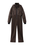 Mono de esquí de invierno para mujer, cuello alto, cremallera, cálido, traje de esquí de una pieza para mujer, ropa de esquí de invierno 2026 con cinturón, ropa de esquí para mujer para exteriores