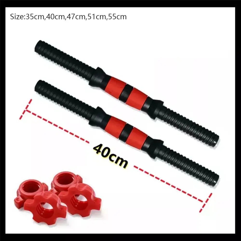 Barra de Mancuernas de PVC, Accesorios para Gimnasio en Casa, Mangos de Mancuernas Roscados Duraderos, Equipo de Fitness, Collares con Cierre Giratorio