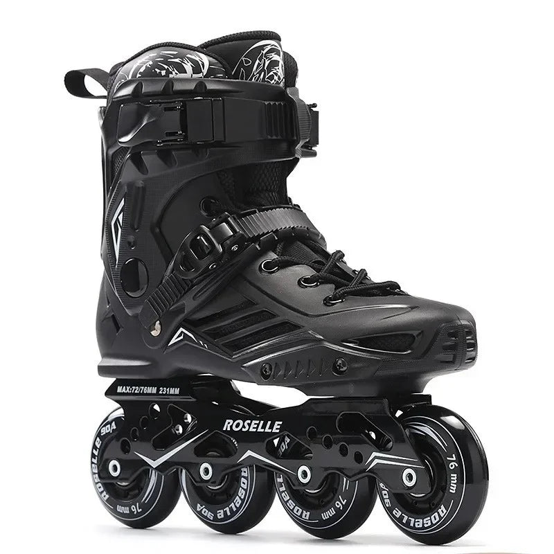 Patines en Línea Originales Roselle Talla 35 a 46, Patines Profesionales para Adultos y Niños, Zapatos de Patinaje sobre Ruedas, Slalom, Deslizamiento