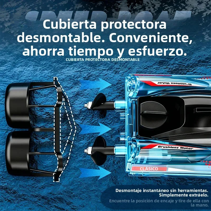 Nuevo barco de carreras a control remoto S25 de 2.4 GHz, juguete de lancha rápida de alta velocidad con motor sin escobillas, regalo para adultos, niños y adolescentes