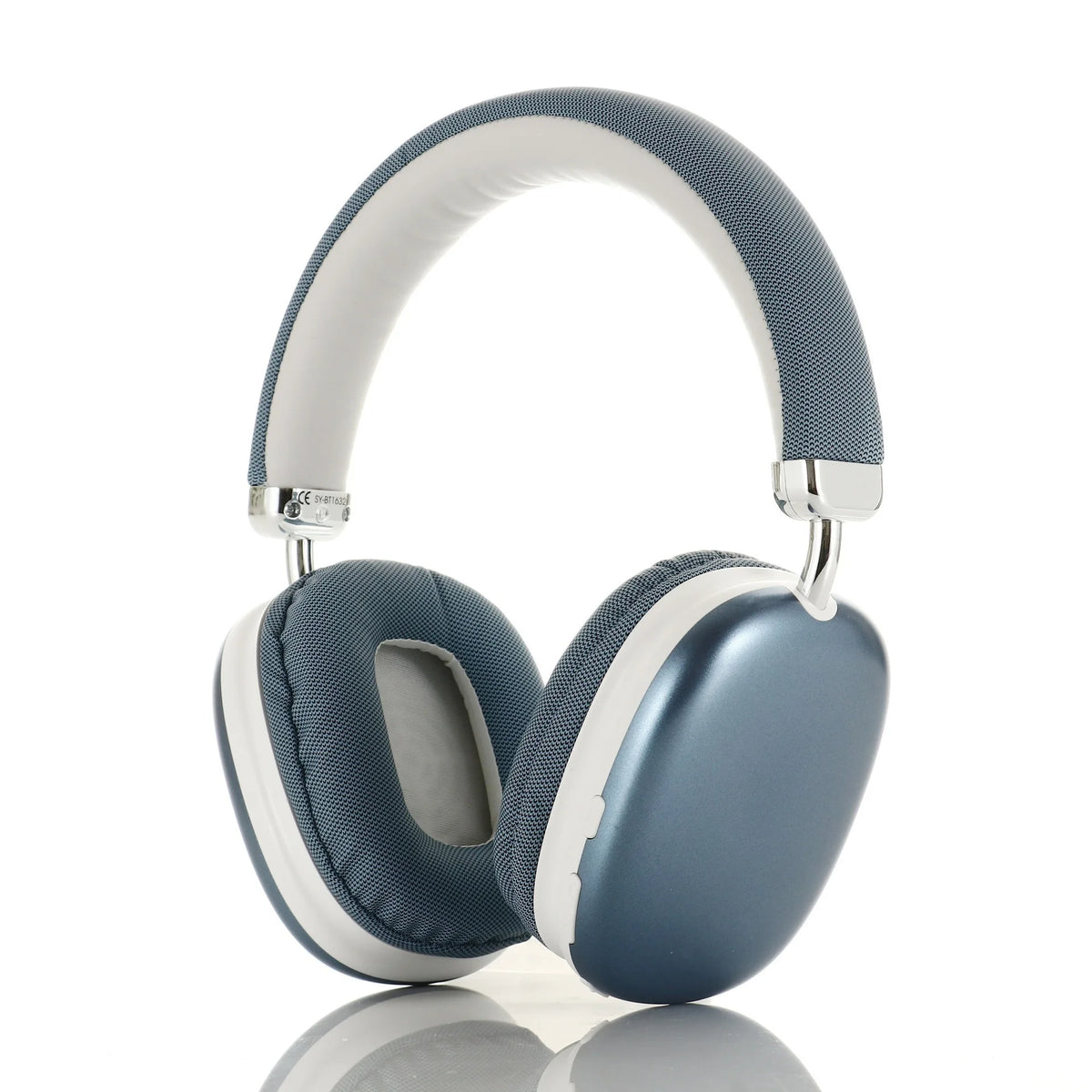 Auriculares inalámbricos estéreo HiFi supraurales con diadema de tela, varilla metálica ajustable, cancelación de ruido y para música al aire libre