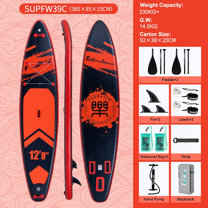 Tabla de Paddle Surf Inflable FunWater, Tabla de Remo, Tabla de Surf, Tabla SUP, 320-385CM, Tabla de Remo Antideslizante para Deportes Acuáticos