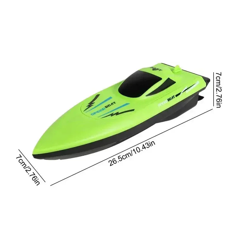 Lancha rápida de control remoto de 2.4G para niños – Juguete de barco RC eléctrico rápido con motor doble, modelo impermeable para piscina y juego al aire libre