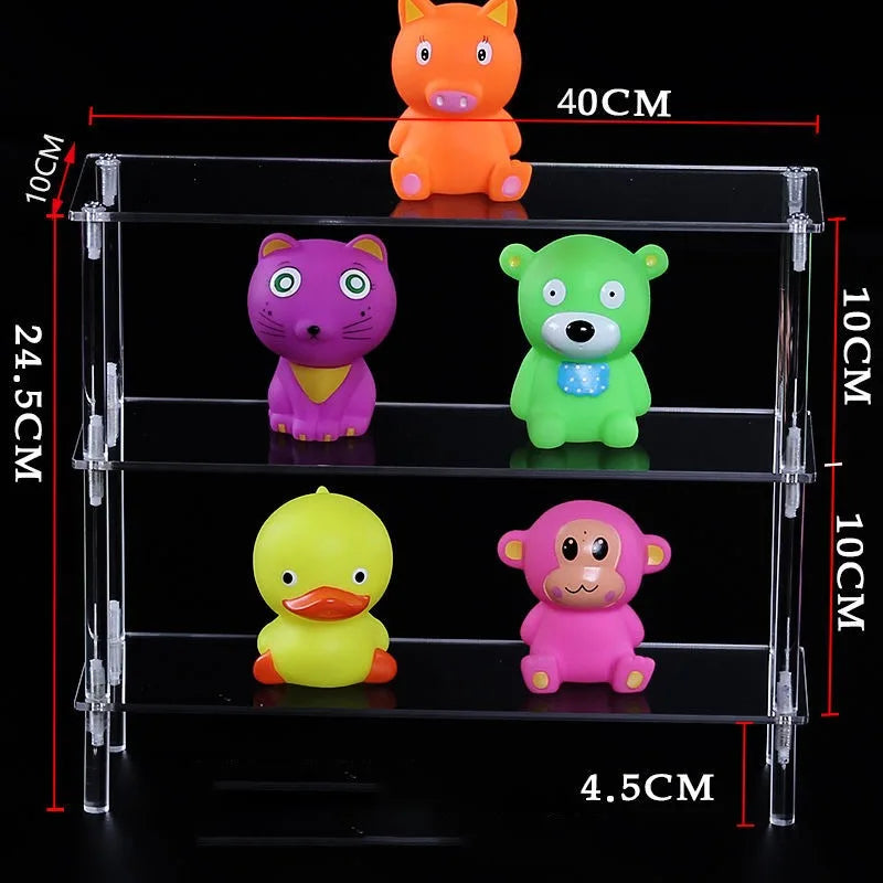 Soporte de exhibición de acrílico de 1 a 5 niveles, estante elevador transparente para cupcakes, perfumes, decoración de muñecas y organizador de figuras Amiibo y Funko POP