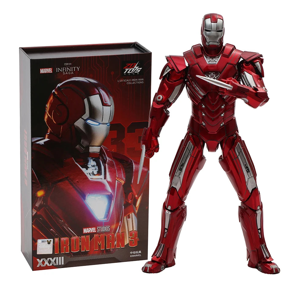 ZD Toys Iron Man 3 MK 22 24 35 41 47 figura de acción de PVC juguete de modelos coleccionables