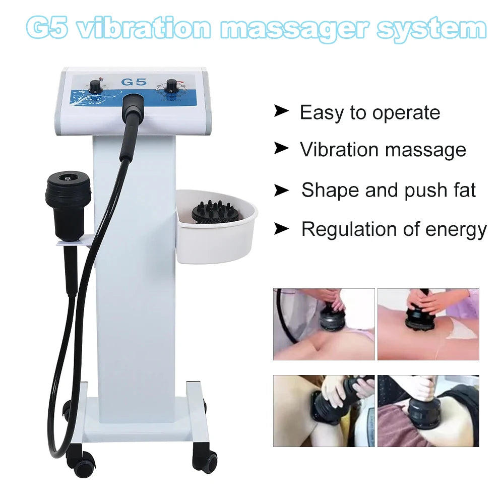 Masajeador vibratorio G5 de alta frecuencia, máquina de adelgazamiento corporal, quemador de grasa, pérdida de peso, eliminación de celulitis con dispositivo vibrador de 5 puntas