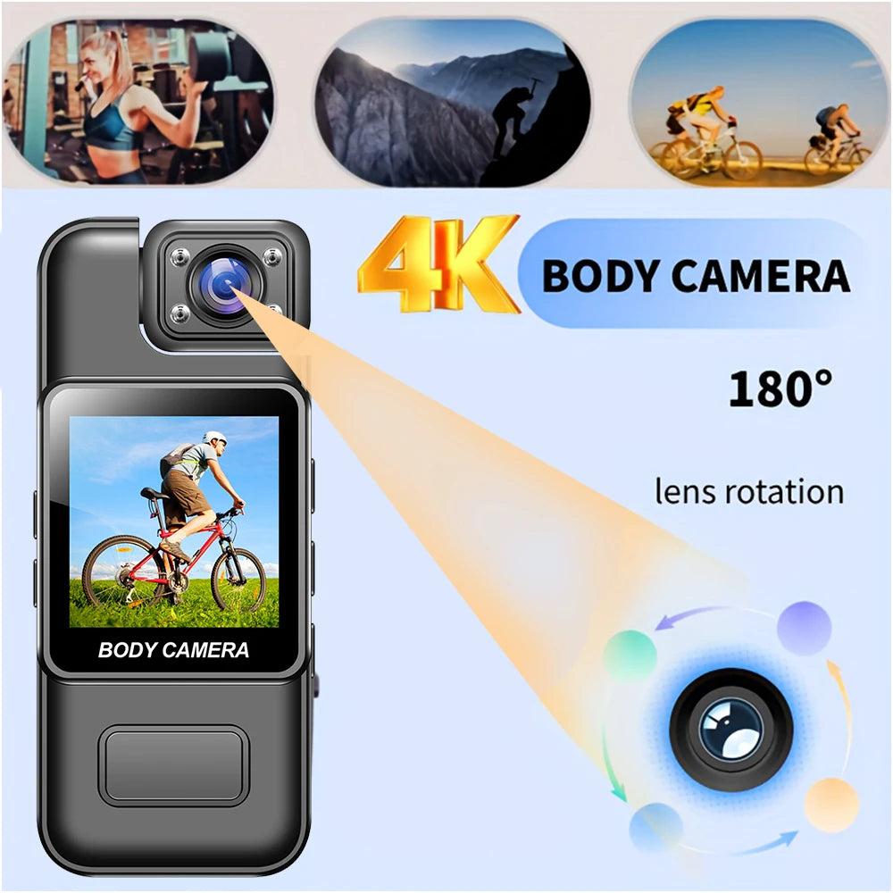 Mini cámara Ultra HD 4K WiFi, grabadora de vídeo Digital portátil, BodyCam de policía, visión nocturna infrarroja, videocámara deportiva DV para montar