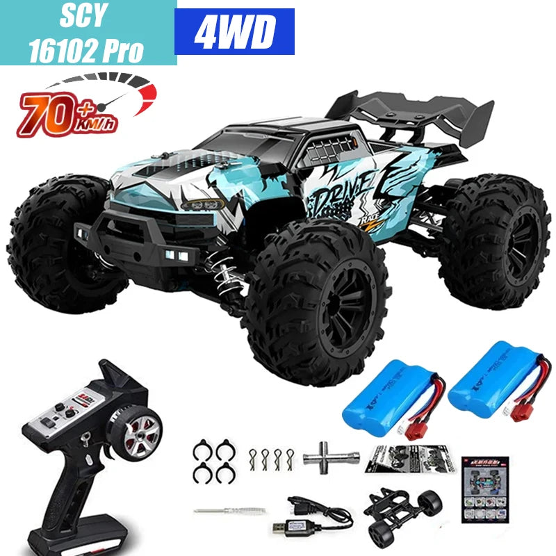 Coche RC 4x4 1:16 80 km/h Super Brushless, 50 km/h Brushed, vehículo todoterreno a control remoto de alta velocidad, buggy de carreras, regalo de juguete