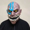 Game Mortal Kombat 11 Baraka Cosplay Mask Adults Blue Stripe Fanged Demon Latex Mask Horror Full Head Helmet Costume Accessory