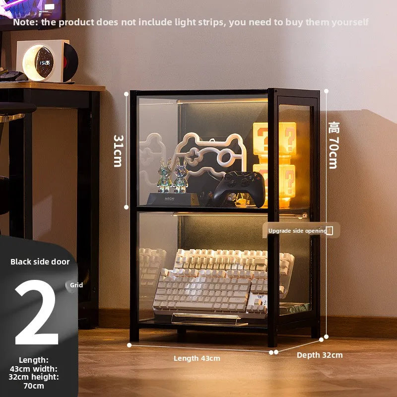 Vitrina para el hogar, modelo de juguete Gundam, productos de e-sports, vitrina de cristal transparente, vitrina para cascos de bloques de construcción