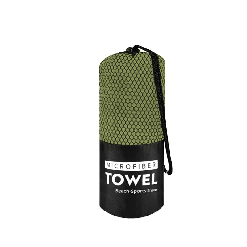 Toalla fría de microfibra, 6 tamaños, toalla súper absorbente de secado rápido, playa, gimnasio, Yoga, Camping, viajes, deportes, bolsa de almacenamiento portátil