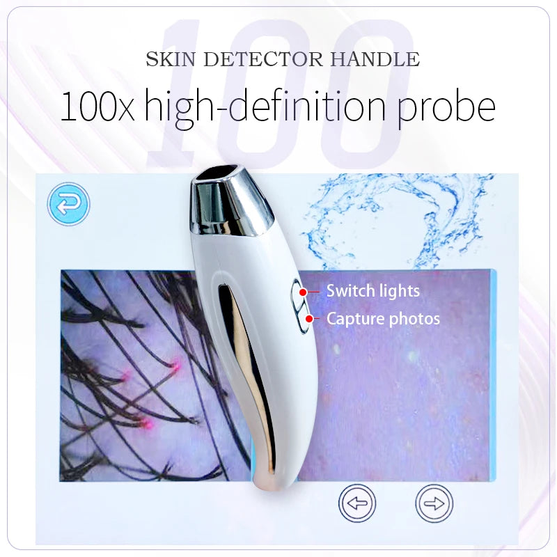 Máquina profesional de oxígeno Hydra 15 en 1 para el cuidado de la piel Facial Hydro Aqua hidratante máquina de limpieza profunda con análisis de la piel