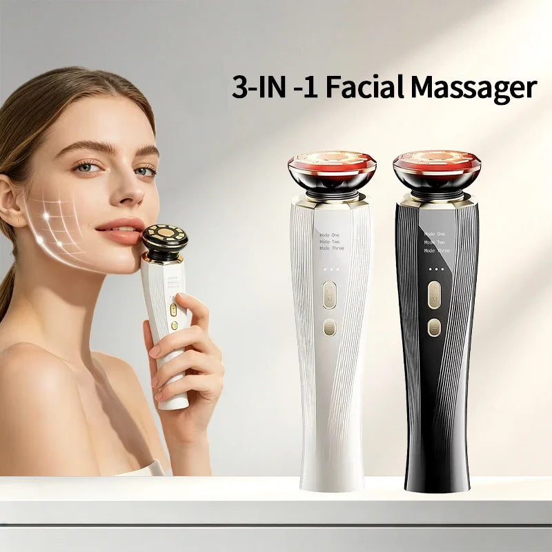 Dispositivos de Belleza 3 en 1 para Masaje Facial y de Cuello, Masajeadores Oculares, Reafirmantes de Piel, Carga USB, Máquina de Lifting Facial