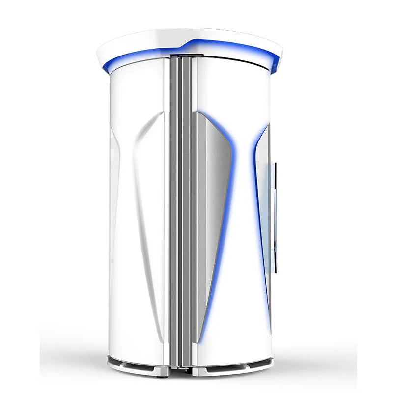Solárium Vertical de Pie con Material ABS, Dispositivo de Terapia de Luz para Bronceado de Cuerpo Completo, Cuidado de la Piel y Belleza con Área Específica para el Rostro