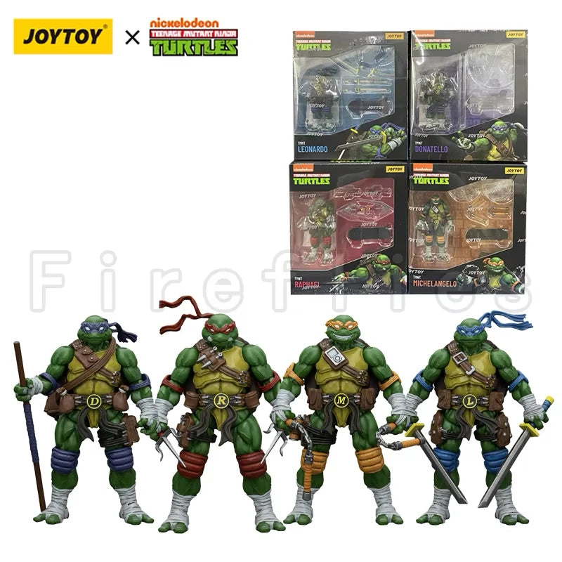 1/18 JOYTOY Action Figure Turtles-Michelangelo Donatello Leonardo Raphael Anime Model Toy