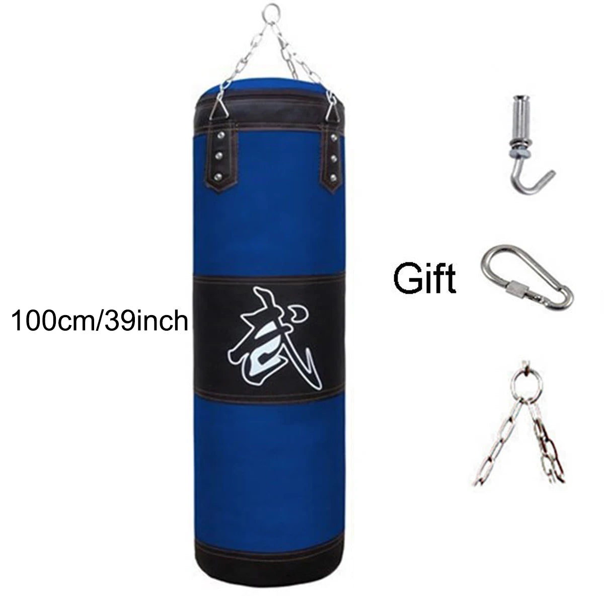 Saco de arena para boxeo, saco de boxeo pesado con gancho de techo, cadena de acero, entrenamiento físico, MMA, Kickboxing, Muay Thai, Karate, Taekwondo