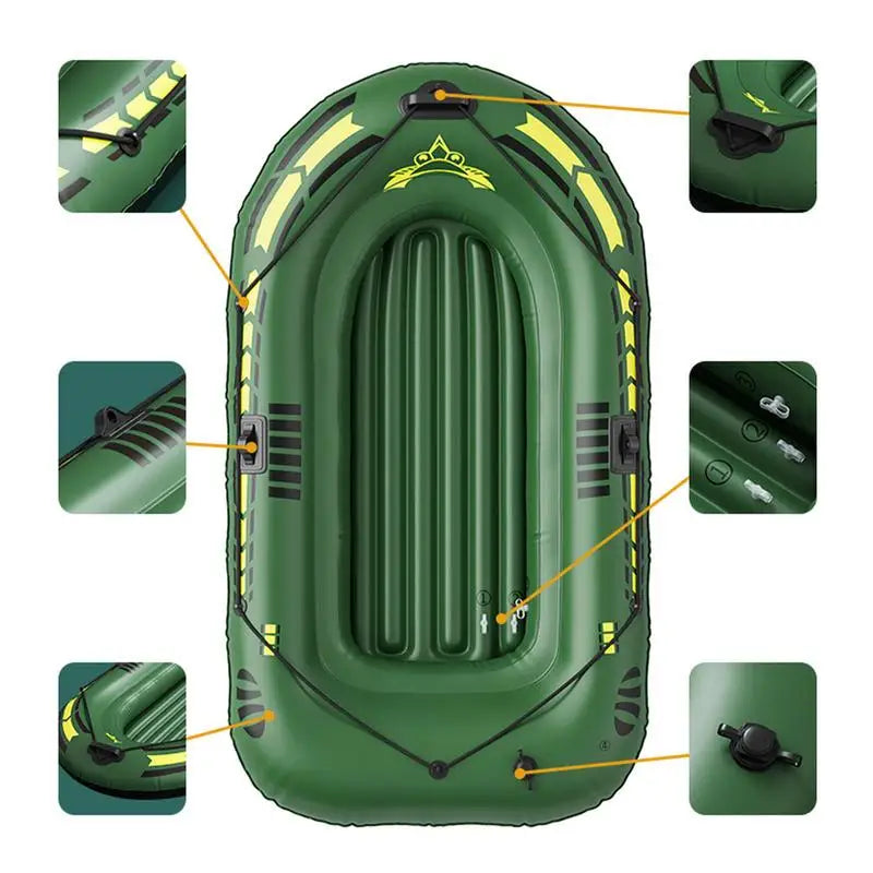 Bote inflable portátil para adultos, canoa de 192x113x40cm, Kayak de pesca, Rafting y barcos de pesca, balsa con bomba de remos