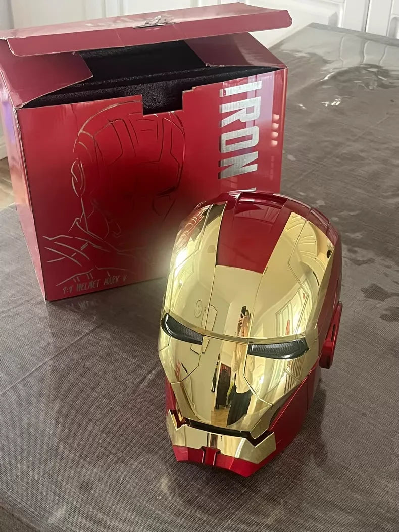 Nuevo Casco de Iron Man Mk50 Mk5 Mk17 con Control por Voz y Luces, Modelo de Juguete para Adultos, Tecnología Vestible, Regalo