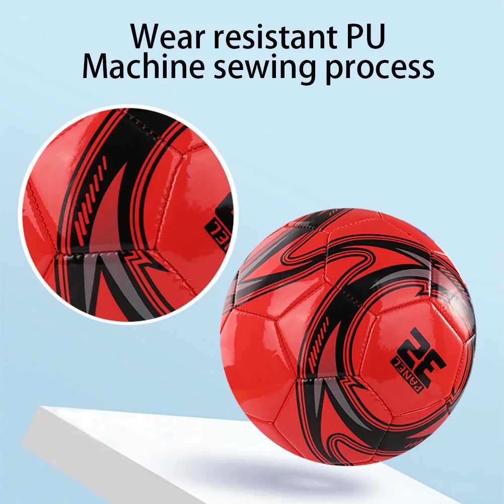 Balón de Fútbol Cosido a Máquina Tamaño 5, Balón de Fútbol Profesional Impermeable con Exterior de PVC para Partidos Deportivos