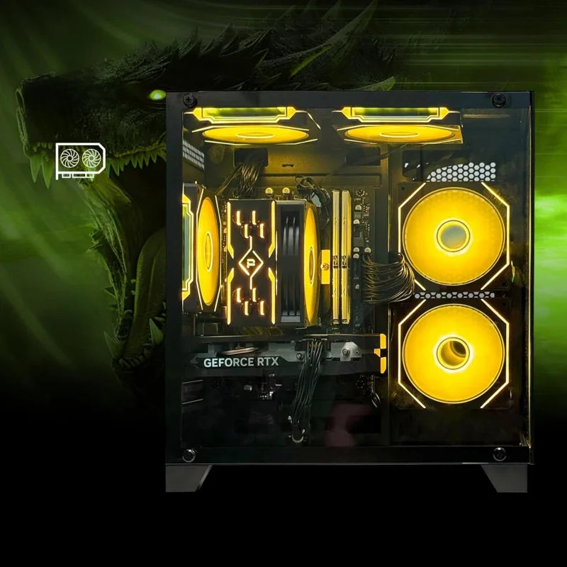 Computadora de Escritorio para Juegos, Pre-ensamblada, con Ryzen 7 5700X 3.4GHz, RTX5060 8GB GDDR7 DLSS4, 32GB DDR4 RAM 3200MHz, 1TB NVME