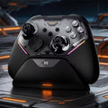Controlador inalámbrico para juegos MOJHON Storm, tres modos (BT/2.4G/alámbrico), joystick TMR sin deriva, gatillos mecánicos y 4 botones traseros
