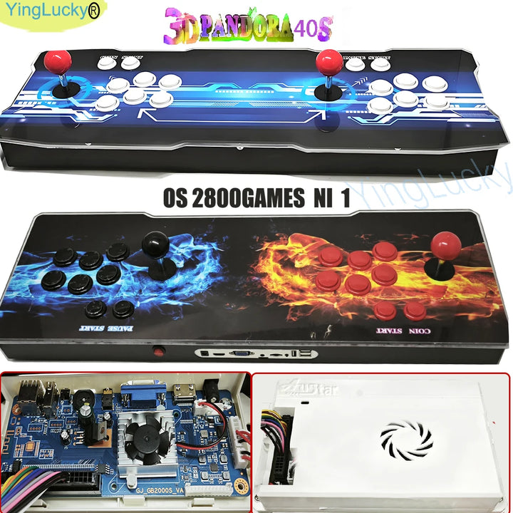 Arcade Box GEMA Console 30000 in 1 3D Retro Arcade Game Console Cabinet Bartop 8 Way Joysticks Push Buttons to TV
