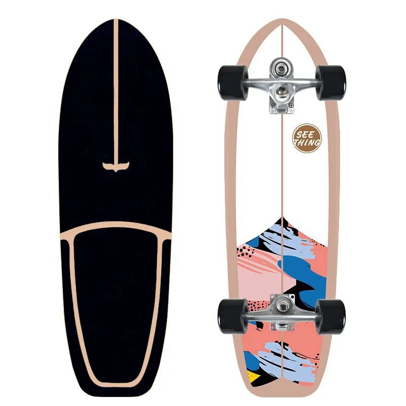Monopatín de surf individual CX7 de arce para carving, cruiser, longboard, para pumping, deportivo y genial