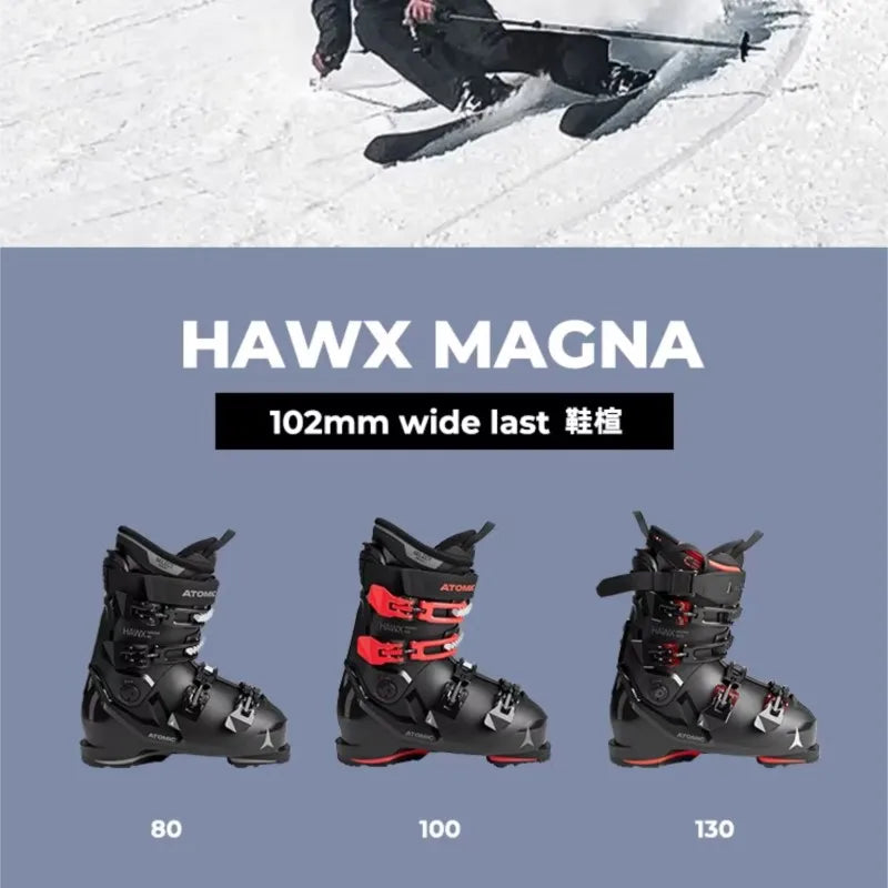 Botas de esquí para hombre con cuatro botones para snowboard y doble tabla