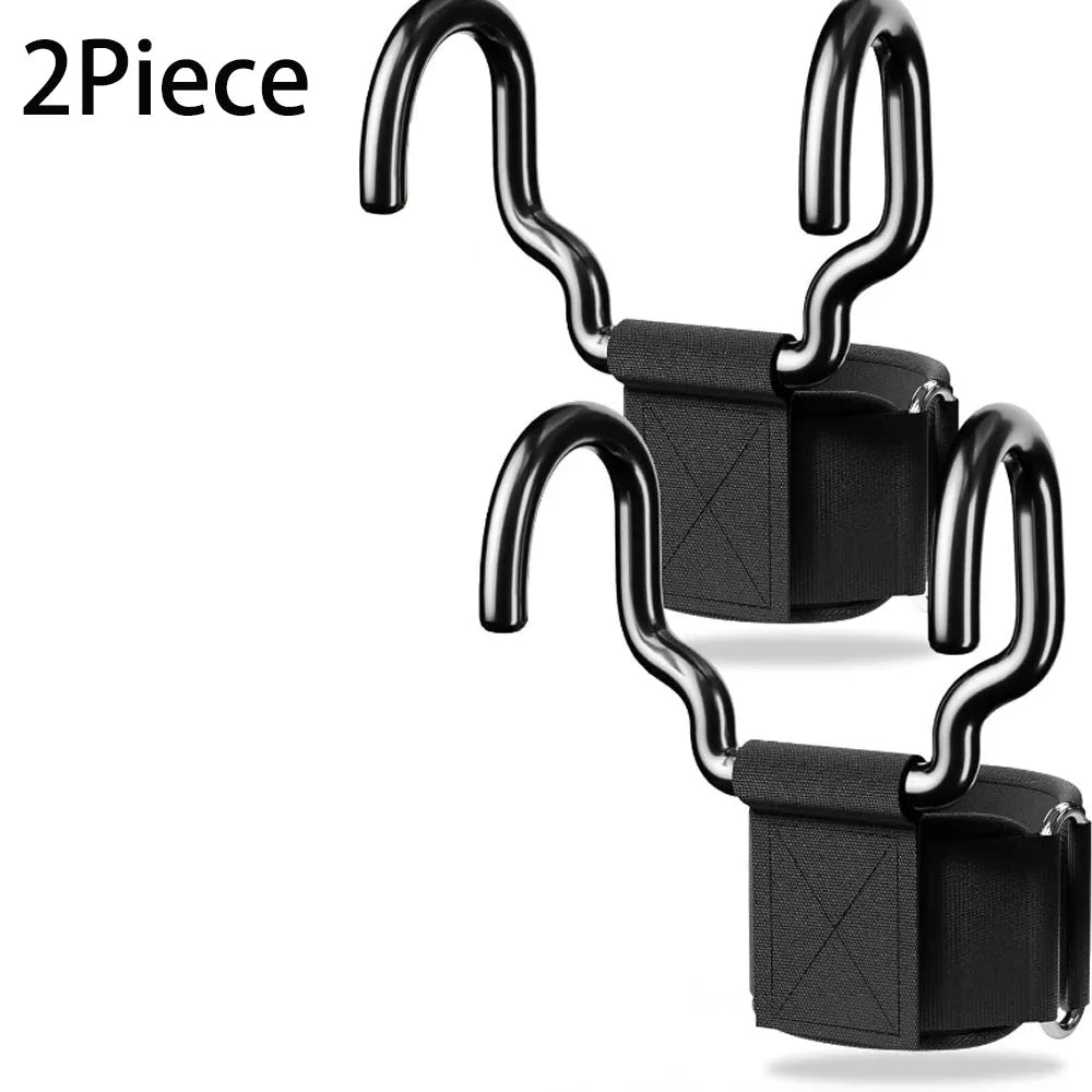 Ganchos de levantamiento de pesas, soporte de agarre, ganchos de soporte para fitness de barra simple y doble, guantes de entrenamiento con soporte para muñeca, gancho de agarre