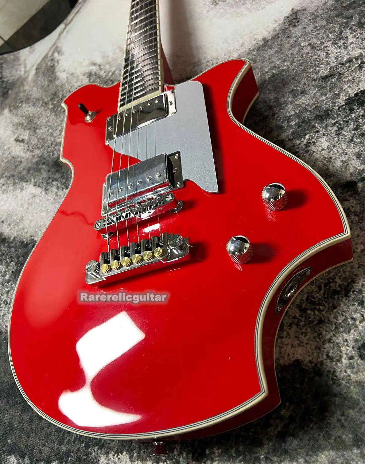 Nueva Guitarra Eléctrica Dream Fernan MV 480HT TOMOYASU HOTEI Signature Roja, Puente TP-9, Clavijeros Grover, Herrajes Dorados