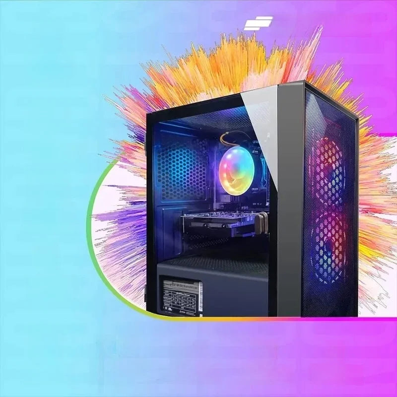 Popular.PC de escritorio para juegos prefabricado, AMD Radeon RX 550 4G GDDR5, Core I5 3.3Ghz hasta 3.7Ghz, 16G Ram, WiFi, BT 5.0, RGB Mo
