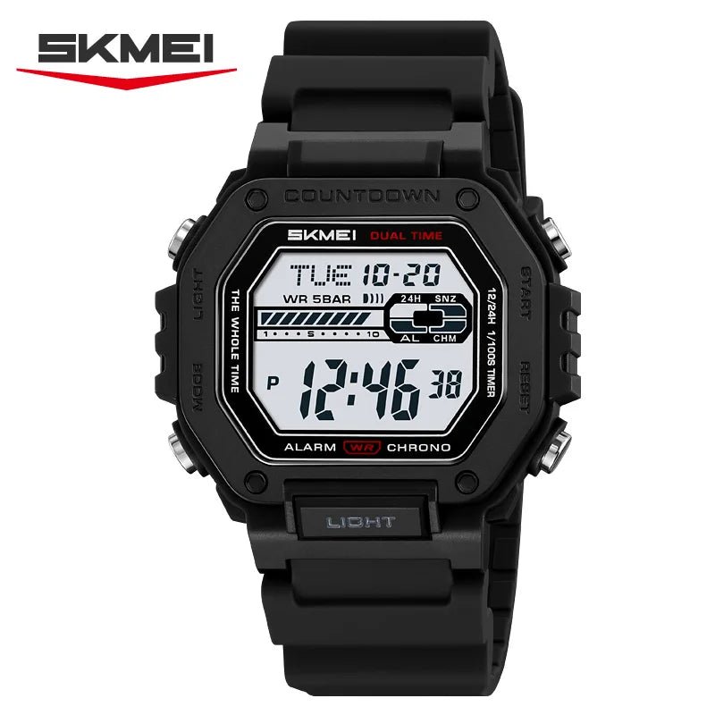 SKMEI 2523 Sport Countdown Digital Wristwatches For Men Male Waterproof Electronic Watches Chrono Military Watch Reloj Hombre